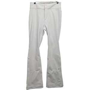 NWT Obermeyer Bond Pant II Ski Pants Women 8 Long White Softshell Fleece Lined